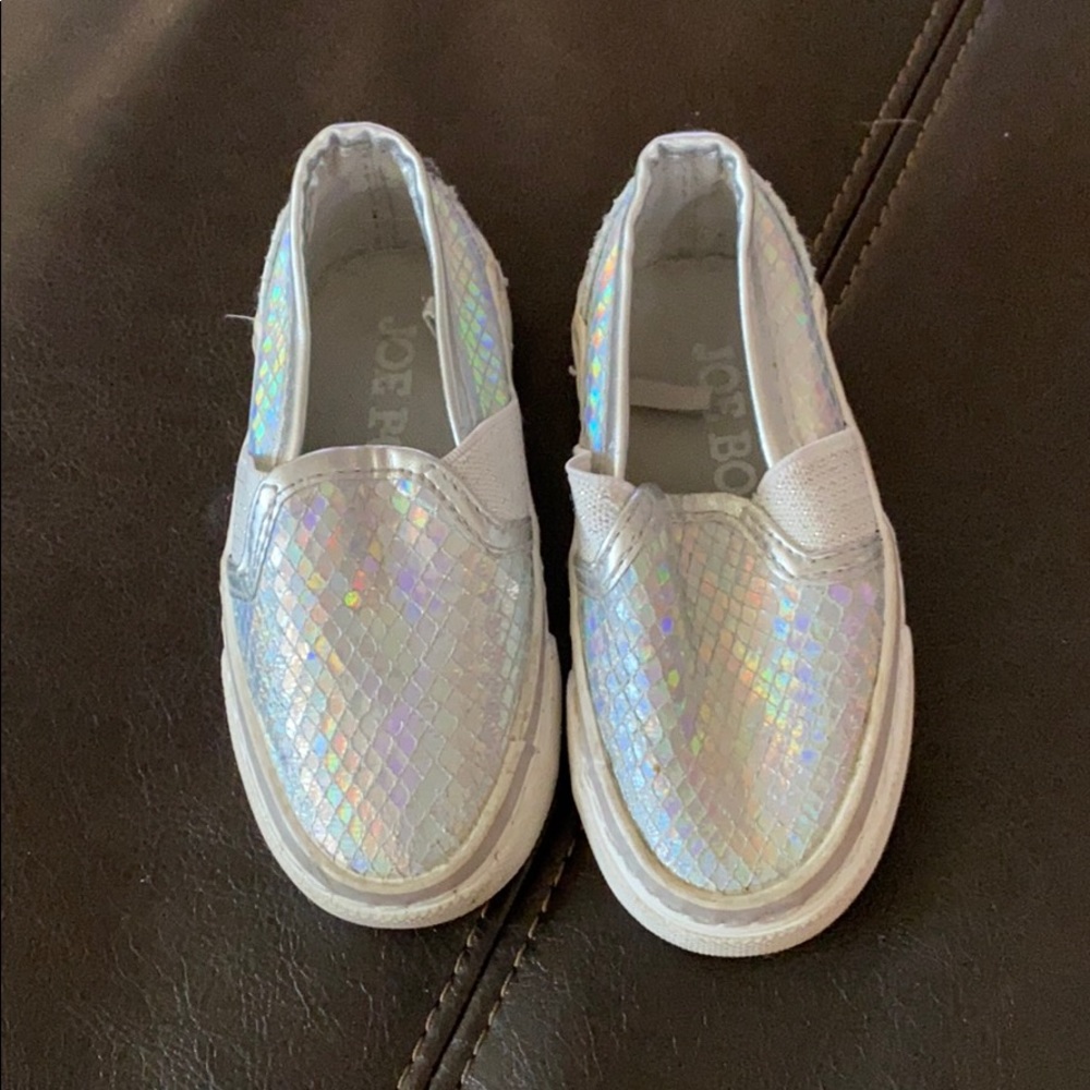 Silver slip on shoes
